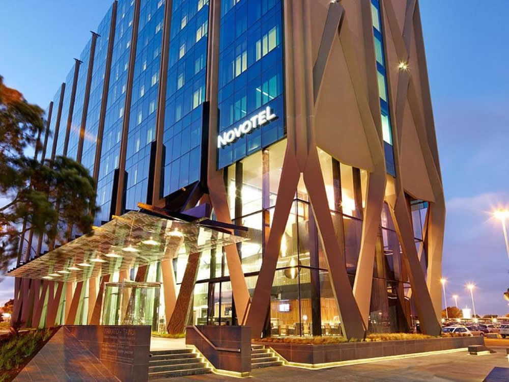 Complex commercial building exterior, a Dobbie building services project