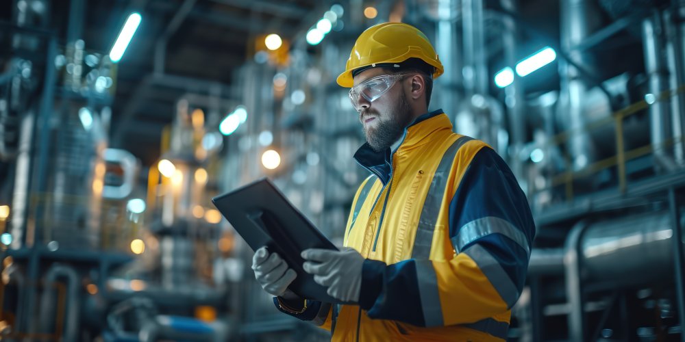 Site inspection and construction monitoring of industrial plant